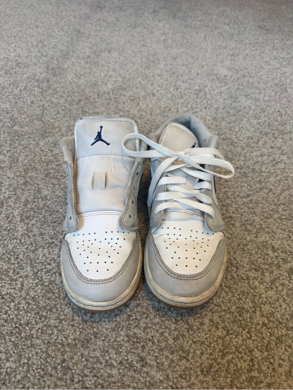 Jordan Kids White & Gray High-Top Sneakers
